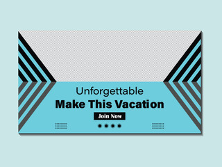 Colorful Travel YouTube Thumbnail Template Design
