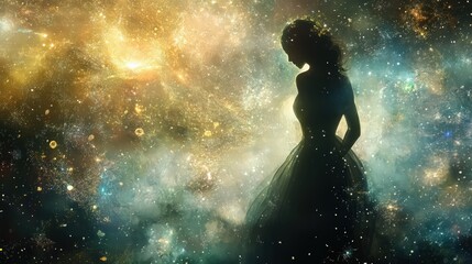 Celestial Silhouette: A Cosmic Dance of Light and Shadow in the Universe