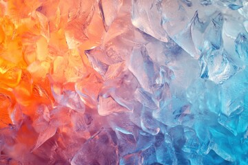 Fototapeta premium Abstract Background of Colorful Ice Crystals