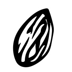 vector illustraion of almond cartoon flat style. almond snack healthy isolated on white background.eps