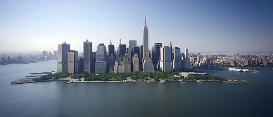 Fototapeta premium Panoramic View Of New York City Skyline
