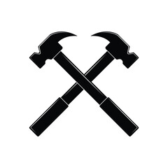 hammer crossed logo design concept
