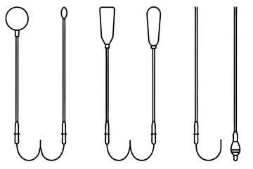 Foley catheters sterilization methods Line art
