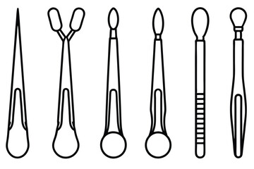 Forceps Essential Surgical Tool Line art