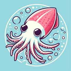squid vector illustration