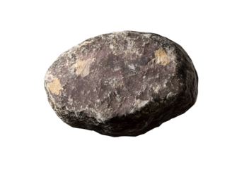 Stone isolated on white background, Brown Sea pebble with texture surface ,Top view Rock sea from beach, Single Cobblestone.Element Concept for Zen,Spa,Cosmetic Advertising