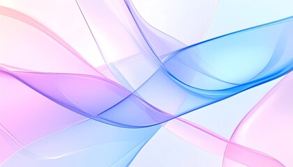 3D Glassmorphism Abstract &ndash; Flowing Pastel Waves (AI Generated)