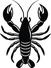 scorpion silhouette isolated on white