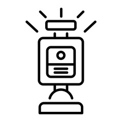 Naklejka premium A linear style icon of sensor