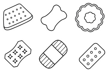 Gauze pads absorbent gentle Line art