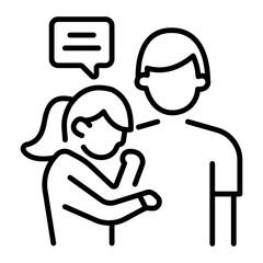 An outline style icon of comforting