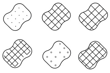 Gauze pads wound dressing Line art