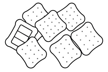Gauze pads sterile soft Line art