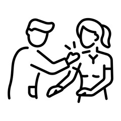 A linear style icon of relief assistance