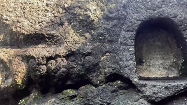 The beautiful carves stone in selo mangleng cave. This cave is the cave used by King Airlangga's daughter, Dewi Kilisuci, for meditation