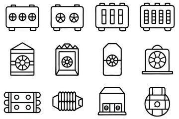Generators Supply Reliable Line Art