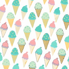 Ice cream cones pattern