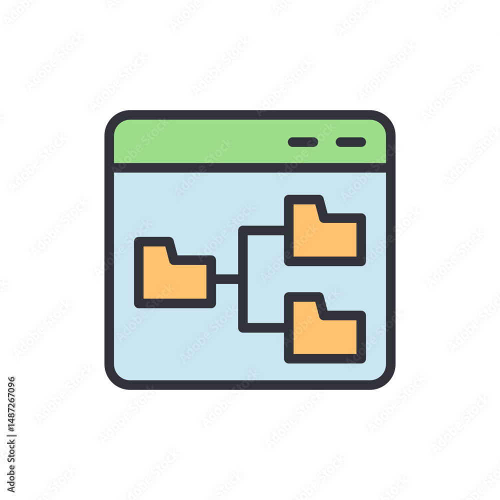 Poster folder structure displayed on a browser with hierarchy visualization