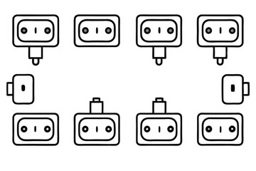 GFCI outlets ensure safety Line art