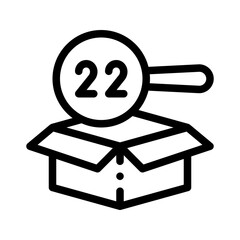 tracking number line icon