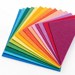 Colorful felt sheets in assorted shades
