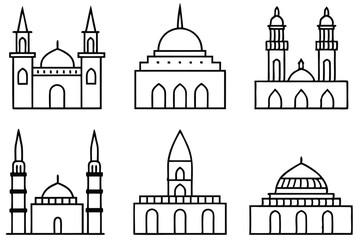 Great Mosque of Sama Cultural Heritage Line Art