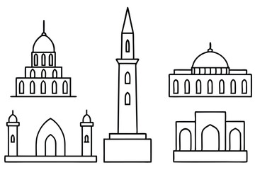 Great Mosque of Sama Spiritual Beauty Line Art