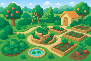 Self-Sustaining Permaculture Garden