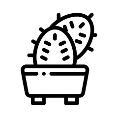 cactus line icon