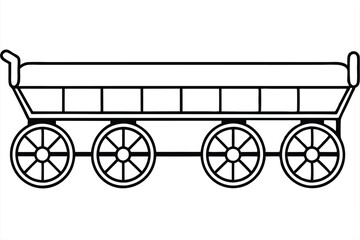 Gurneys wheeled cot Line art