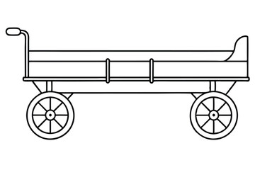 Gurneys hospital transport Line art