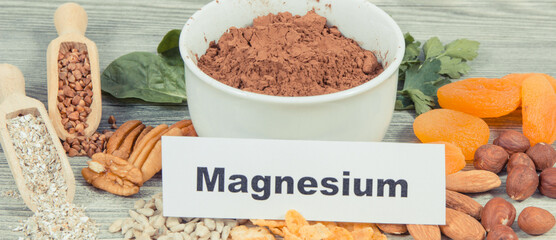 Healthy food as source natural magnesium, fiber and other vitamins and minerals