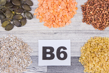 Various ingredients as source natural vitamin B6, minerals and fiber