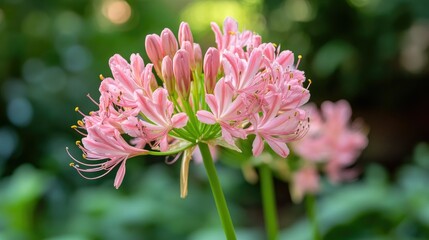 Obraz premium A close up of a pink flowering plant in nature