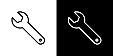 Wrench icon symbol pictogram UX UI designs
