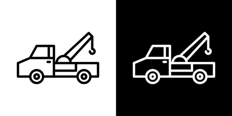 Tow truck icon symbol pictogram UX UI designs