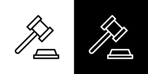 Gavel icon symbol pictogram UX UI designs