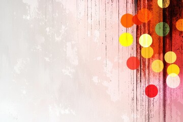 Abstract Grungy Background with Red Orange Yellow Bokeh Lights