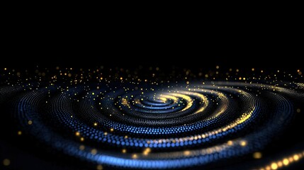 A swirling abstract digital art piece with radiant luminescence