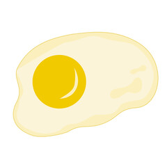 illustration of fried egg icon element design in white background 