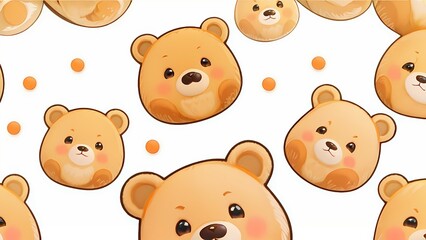 Obraz premium seamless pattern with teddy bears