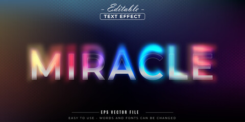 Blur miracle editable text effect.
