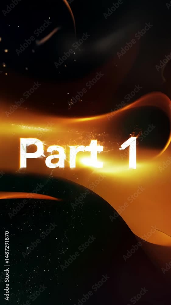 Aufkleber part 1 is shown on the screen. it is a black and orange image. the letters are white and the image i