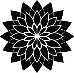black and white mandala
