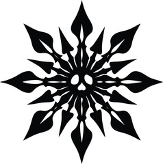 black and white flower vector