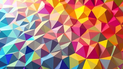Fototapeta premium Vibrant multicolored low poly abstract background texture ideal for website banners posters and digital designs showcasing a stunning geometric