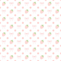 seamless pattern with strawberry