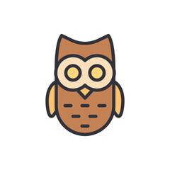 Stylized Owl Illustration With Geometric Design And Soft Color Palette