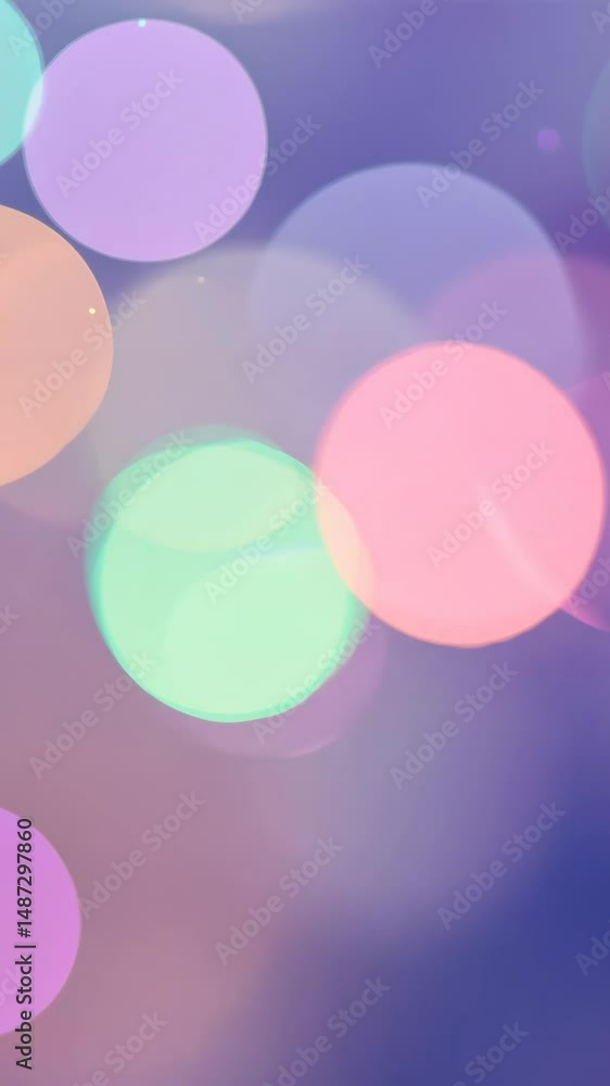 Poster a blurry image of a bunch of colorful circles. the circles are of different sizes and colors. the im