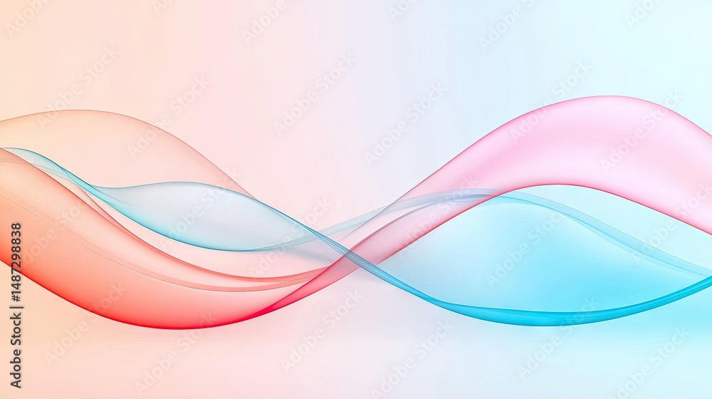Aufkleber abstract flowing lines of colors with gradients and curves